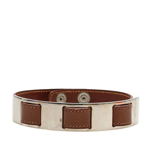 Hermes Choker Leather Metal Necklace - Picture 1 of 6